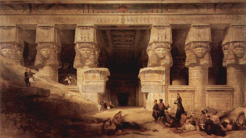 David Roberts Der Tempel der Dendera